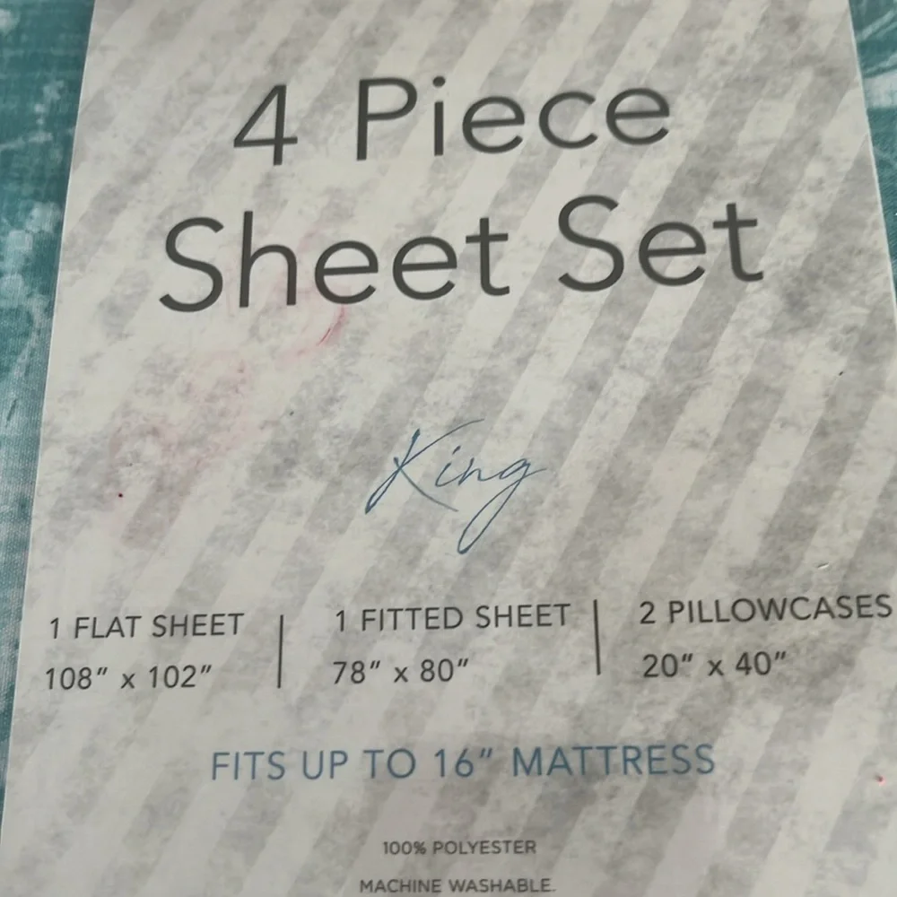 - Cabana 4 Piece KING Sheet Set